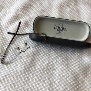 Bulova rimless brown titanium Carrington glasses
